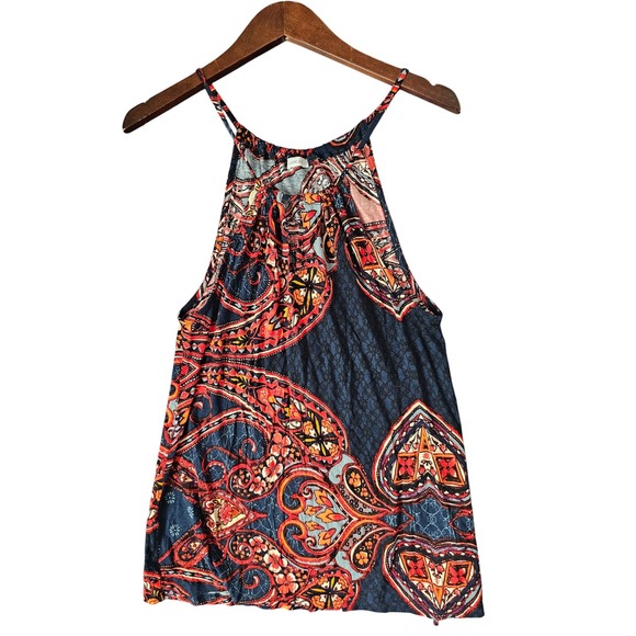 Lascana Paisley Print Halter Top Sleeveless Blouse Boho Summer Festival - Picture 1 of 7